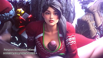 Preview 2 of Reap Sax Movi - Fortnite Ramirez cosplay Merry Christmas | Uncensored Hentai AI generated