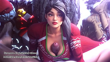 Preview 1 of Reap Sax Movi - Fortnite Ramirez cosplay Merry Christmas | Uncensored Hentai AI generated