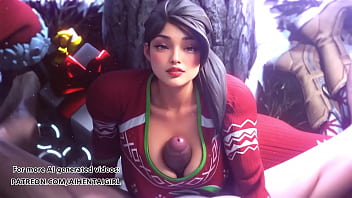 Preview 4 of Reap Sax Movi - Fortnite Ramirez cosplay Merry Christmas | Uncensored Hentai AI generated