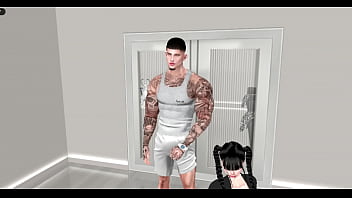 Preview 1 of Paki Village School - IMVU - Mi mejor amigo viene a dejar a su chica a mi gym y la termino reventando toda.