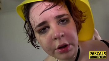 Preview 4 of Work Mis - Handcuffed submissive ho paddled and throated