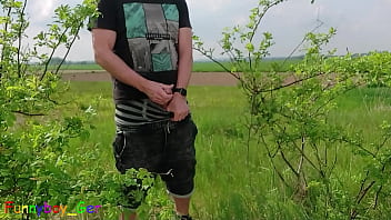 Preview 2 of Pakhistan Xxx Vidoe - Hot guy jerks off under a pinwheel in nature
