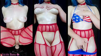 Preview 2 of London Bhating - HAPPY 4TH OF JULY! 4TH OF JULY PMV COMPILATION - SEXY PAWG TEASES YOU WITH HER BIG ASS DILDO FUCK