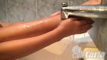Preview 1 of Seachbondage Escape - Latina teen Cute Carla pleasuring her hot wet pussy