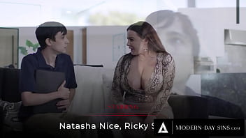 Preview 1 of Ass Traffic 06 - MODERN-DAY SINS - Nervous Teen Fucks His Bully&#039_s HOT MILF STEPMOM Natasha Nice! BIG BOUNCING TITS!