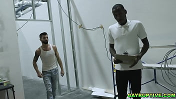 Preview 3 of Jav Anal Desk News - Gayruptive.com - Casey Everett and Brian Bonds fail inspection and do whatever it takes to get their work approved meaning sucking Dee Dicc&#039_s huge black cock!