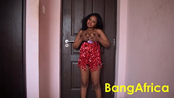 Preview 1 of Malena Boluchi - Ebony with nice breasts shakes them