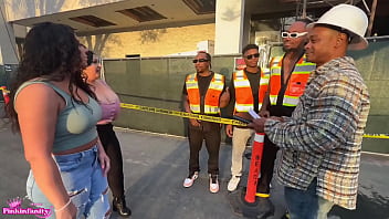 Preview 2 of Brazil Beauty Ass - Naughty latina sluts invite the construction crew over for some hardcore labor To be cont after you get off work today...