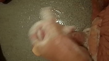 Preview 4 of Italian Top Poem - Stroking My Semi Soft Uncut Cock In Shower (No Cumshot)