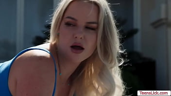Preview 1 of Blonde 3 - Gorgeous Kay Lovely licks SlimThick Vics pussy