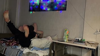 Preview 3 of Stepson Force - Homemade threesome - a girl seduced a couple of gays and invited them to fuck - 1.143