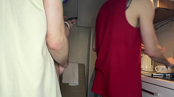 Preview 1 of Stepson Force - Homemade threesome - a girl seduced a couple of gays and invited them to fuck - 1.143