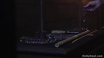 Preview 1 of Free Korean Spy Cam Toilet - Wayward slave gets heavy clamps and cock