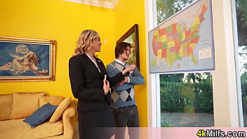 Preview 1 of Fource Fuck Slepping Sister - Beautiful blonde public opinion surveyor gets fucked ignorred style by a horny voter