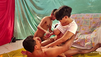 Preview 3 of Jodhpuri Sali - Indian Couple Real Sex Video - Bengali Sex Story with Clear Audio . Shathi khatun and hanif and Shapan pramanik