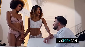 Preview 2 of Strong Milf Grinds Huge Oral - Perv stud in rough sex with two sexy ebony babes Scarlit Scandal and Alina Ali