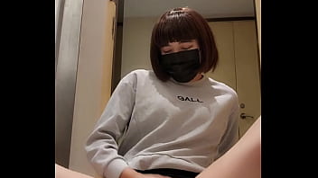 Preview 4 of Femdom Hijab Anal - 【伪娘】打开饭店门等有人经过，手冲高潮