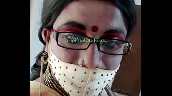 Preview 1 of Last Time - Indian sexy crossdresser Lara D&#039_Souza saree video part 2