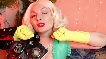 Preview 2 of Big Meatur - ASMR video - household gloves (Arya Grander)