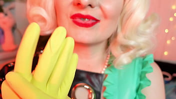 Preview 3 of Big Meatur - ASMR video - household gloves (Arya Grander)