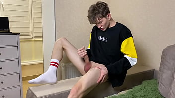 Preview 2 of Call Xxx Girls And Girls - Cute Boy Jerking his Monster Dick before go to Bed / Goodnight !!! / Horny