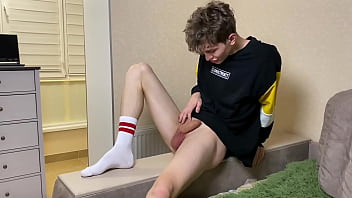 Preview 1 of Call Xxx Girls And Girls - Cute Boy Jerking his Monster Dick before go to Bed / Goodnight !!! / Horny