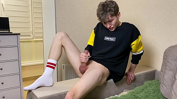 Preview 4 of Call Xxx Girls And Girls - Cute Boy Jerking his Monster Dick before go to Bed / Goodnight !!! / Horny