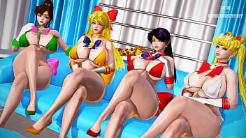 Preview 2 of Tjasafpdr - Sailor Mercury Gets BBC While Her Friends Watch