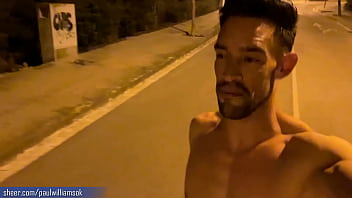 Preview 2 of Nicolette Shea Tits Sucked - Walking nude at night around the neighborhood