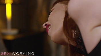 Preview 2 of Nayka Hd - DEVIANTE - Redhead MILF sex worker escort with pale big tits and mom ass massages her client with oil before a slow blowjob and full raw sex riding him to orgasm and letting him blow his load over her face in german hotel room