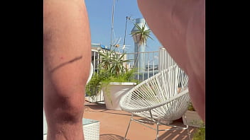 Preview 2 of Xxxbddnn - Wife Porn by WifeBucket - We went on the roof terrace to hang our sheets,  but we ended up fucking