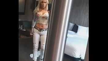 Preview 2 of Boyd Fuck2 - Dany blue al espejo #2  transexual mexicana