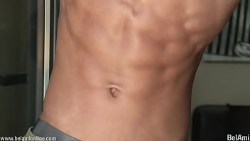 Preview 1 of Asian Machine Sex - NUDE guy showing uncut dick w hardon