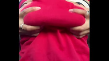 Preview 4 of Gang Rape Roughly - Busty EBONY with Huhe Aerolas rubs boobs outside