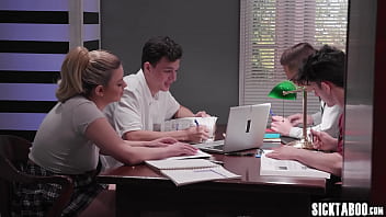 Preview 1 of Xx Story Full Movi - Big ass teen Heather Honey gangbang with group of perverted classmates