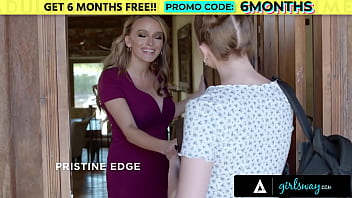 Preview 1 of Merangsang Lagi Tidur - GIRLSWAY - Hot MILF Pristine Edge Teams Up With Tailor Laney Grey To Fuck Stepbae Bianca Bangs