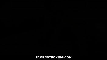Preview 4 of Sister Beother Xxx - FamilyStroking - Skinny Blonde Stepdaughter And Her Future Stepsister Threesome With Stepdad POV - Sweet Sophia,  Kelsey Kane