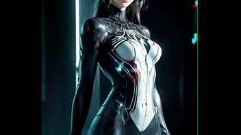 Preview 3 of Momfuck With Son - Ai Lookbook 4K - [Spiderman] Spidergirl futuristic suit she look ready