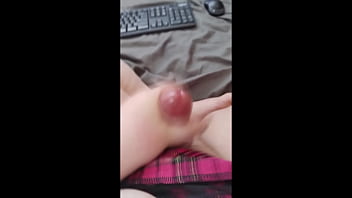 Preview 4 of Faimlystoke - Chubby tranny Student Pinky cums in your face POV