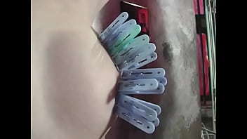 Preview 4 of Sexy Massas Girl - Wild red-haired chick ties a submissive brunette to the cross and hits her with rods in the ass
