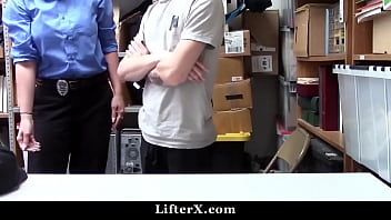 Preview 2 of Hamsta Ass - Milf Cop Fucks Shoplifting Guy