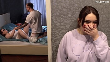 Preview 1 of Wabag Sexvideo - Жена подглядывает как я трахаю её подругу