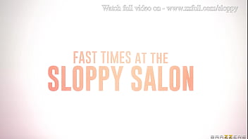 Preview 4 of Repeat Vidio - Fast Times At The Sloppy Salon - Cherie Deville,  September Reign,  Lulu Chu / Brazzers  / stream full from www.zzfull.com/sloppy