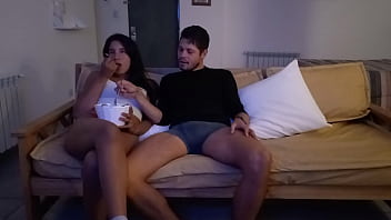 Preview 1 of Servant Tie Women With Bed - Helado y Netflix para una buena mamada y sexo anal