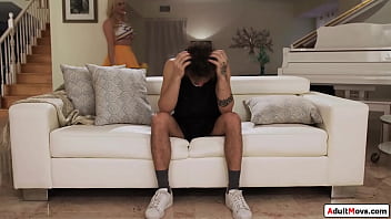 Preview 1 of Take Me Was Break - Stepmom cheers stepson up by sucking him