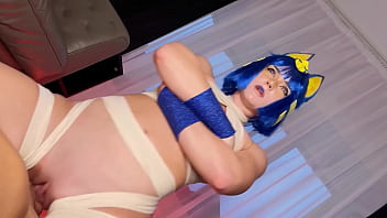 Preview 1 of Bigtit Kis - Porn Version Ankha Cowgirl and Deep Blowjob