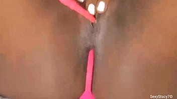 Preview 4 of Ji Gay - Sexystacy7 - sexy chick plays with tiny pussy hole