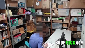 Preview 2 of Www Com Xxx Vadio Com - Strict Security Guard Punishes A Black Busty Babe For Stealing - SHOPFUCK
