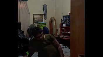 Preview 2 of Horche - Brij Jerks Off &amp_ Cums In An Olive Coloured Dress