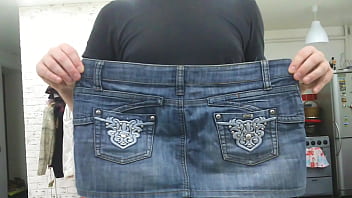 Preview 3 of Nitha Latina - old denim mini skirt of my girl,  sexy skirt or throw it away? write your advice